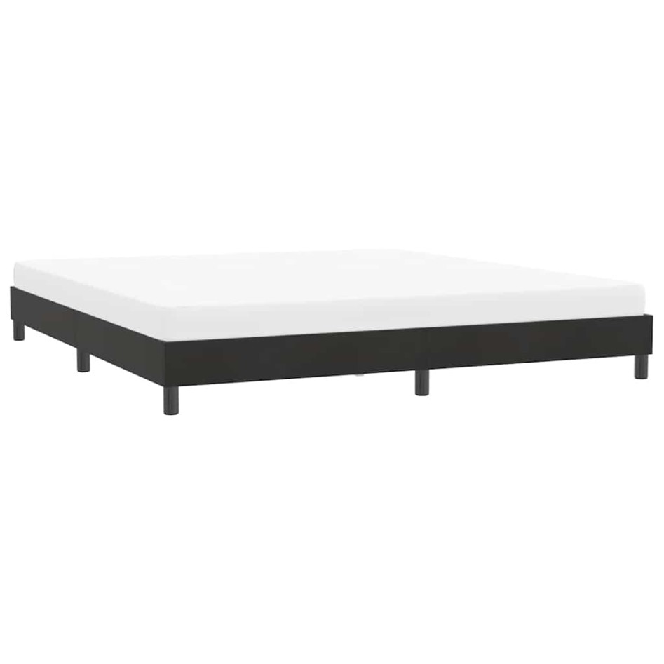 Estructura de cama sin colchón terciopelo negro 180x220