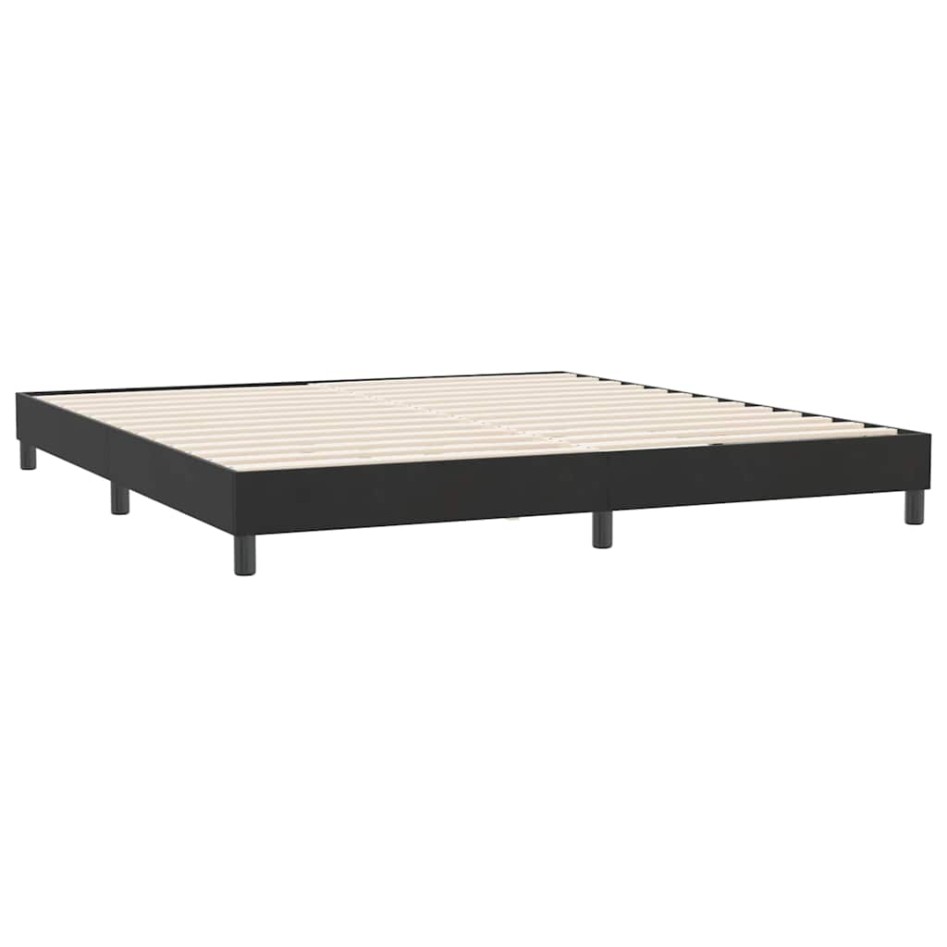 Estructura de cama sin colchón terciopelo negro 180x220