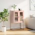Aparador de acero rosa 68x39x107
