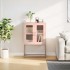 Aparador de acero rosa 68x39x107