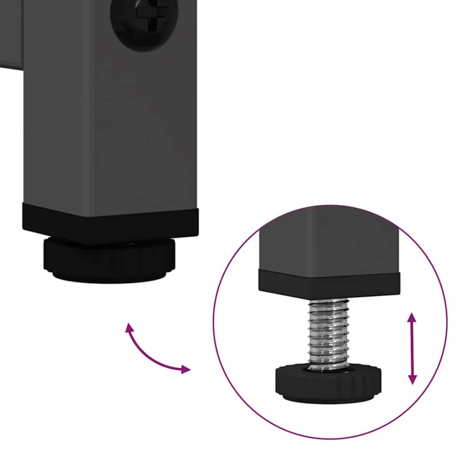 Aparador de acero negro 68x39x123