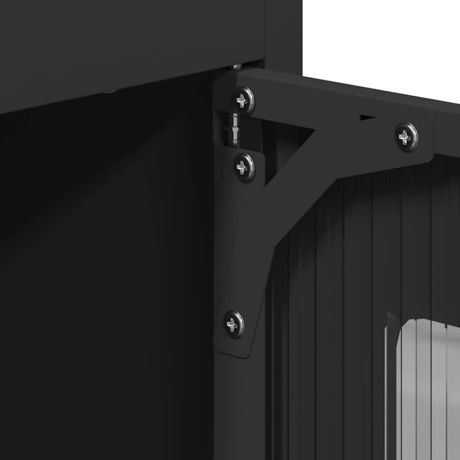 Aparador de acero negro 68x39x123