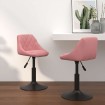 Sillas de comedor giratorias 2 unidades terciopelo rosa
