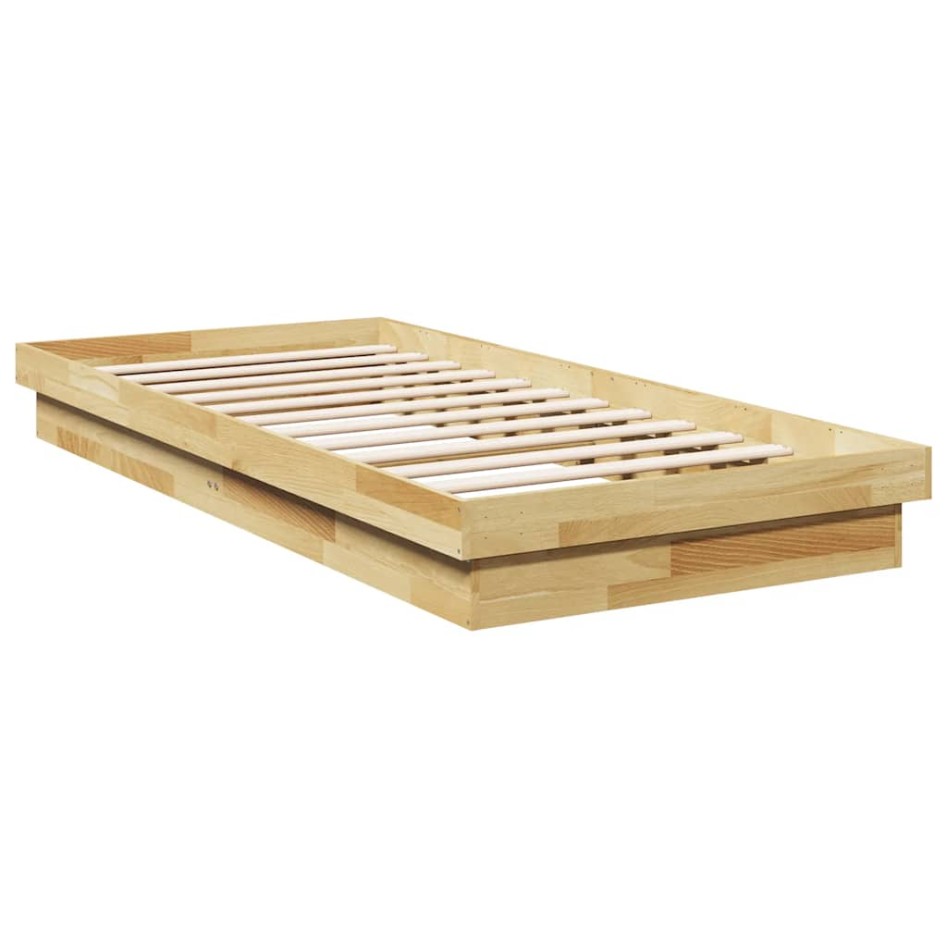 Estructura de cama sin colchón 100x200cm madera maciza de