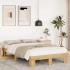 Estructura de cama sin colchón 120x200 cm madera maciza