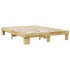 Estructura de cama sin colchón 135x190 cm madera maciza
