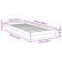 Estructura de cama sin colchón 75x190 cm madera maciza