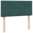 Cama box spring con colchón terciopelo verde oscuro 90x210