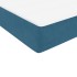 Cama box spring con colchón terciopelo azul oscuro 80x210