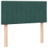Cama box spring con colchón terciopelo verde oscuro 80x220