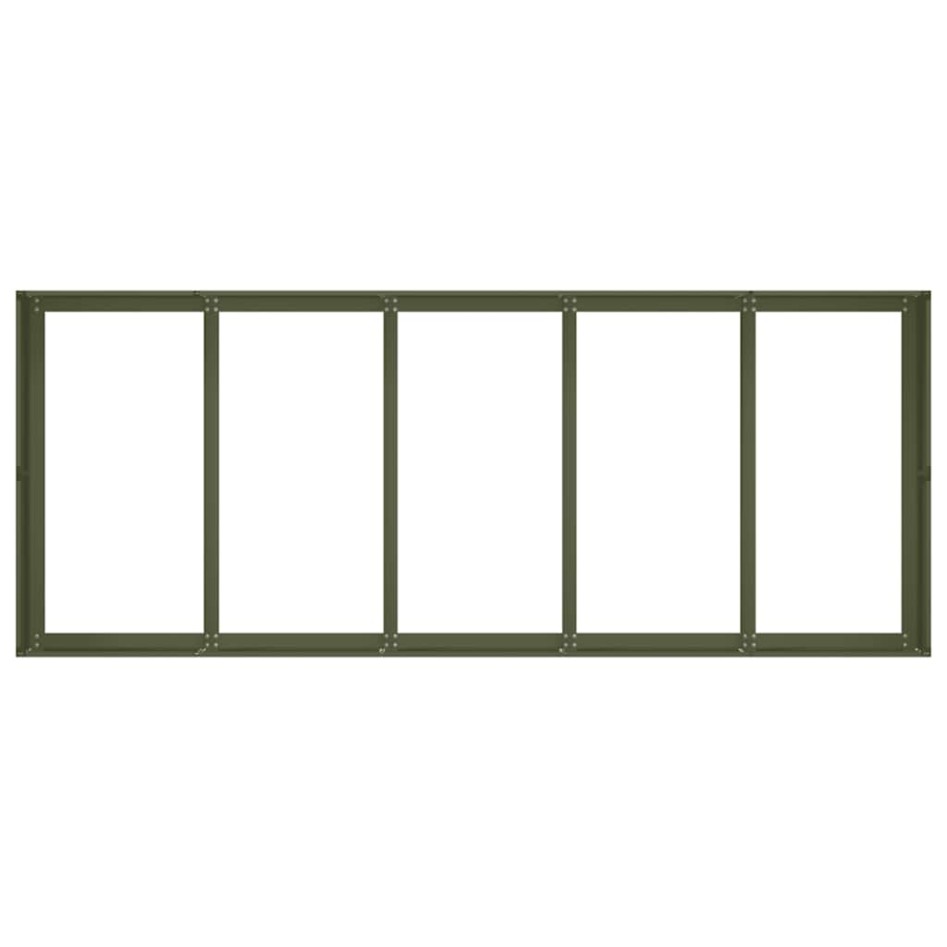 Jardinera acero verde oliva 200x80x40