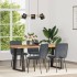 Sillas de comedor 4 unidades terciopelo gris