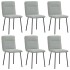 Sillas de comedor giratorias 6 uds terciopelo gris