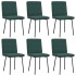 Sillas de comedor 6 unidades terciopelo verde