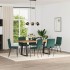 Sillas de comedor 6 unidades terciopelo verde