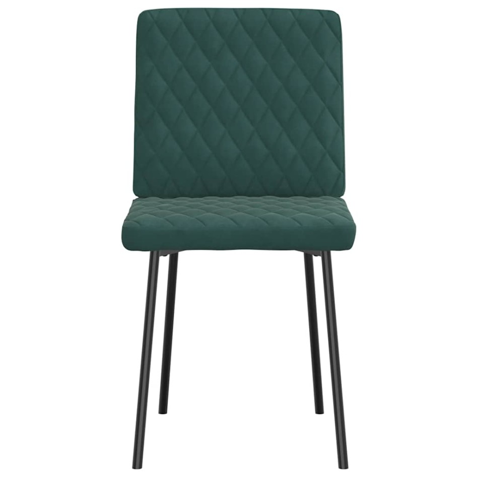 Sillas de comedor 6 unidades terciopelo verde