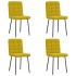 Sillas de comedor 4 unidades terciopelo