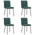 Sillas de comedor 4 unidades terciopelo verde