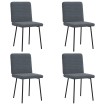 Sillas de comedor 4 unidades terciopelo gris oscuro