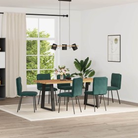 Sillas de comedor 6 unidades terciopelo verde