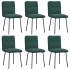 Sillas de comedor 6 unidades terciopelo verde