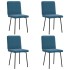 Sillas de comedor 4 unidades terciopelo
