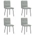 Sillas de comedor 4 unidades terciopelo gris