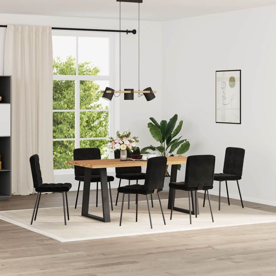 Silla de comedor 6 unidades terciopelo