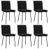 Silla de comedor 6 unidades terciopelo