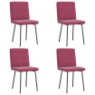 Sillas de comedor 4 unidades terciopelo rojo tinto