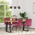 Sillas de comedor 4 unidades terciopelo rojo