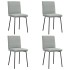 Sillas de comedor 4 unidades terciopelo gris