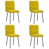 Sillas de comedor 4 unidades terciopelo
