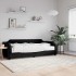 Sofá cama con colchón tela negro 80x200