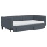 Sofá cama nido con cajones terciopelo gris oscuro 100x200