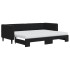 Sofá cama nido con colchón terciopelo negro 80x200