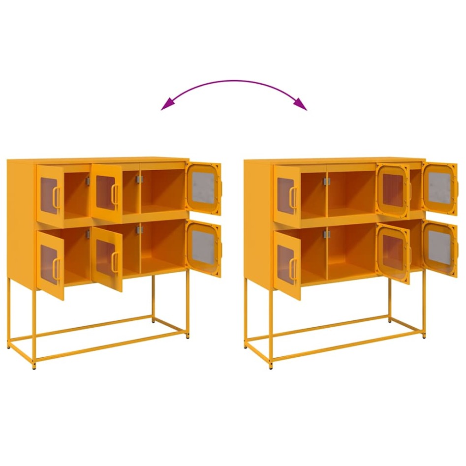 Aparador de acero laminado en frío amarillo 100,5x39x107