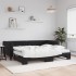 Sofá cama nido con colchón terciopelo negro 90x200