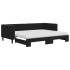 Sofá cama nido con colchón terciopelo negro 90x200