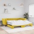 Sofá cama nido con colchón terciopelo amarillo 100x200