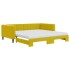 Sofá cama nido con colchón terciopelo amarillo 100x200