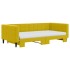 Sofá cama nido con colchón terciopelo amarillo 100x200