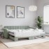 Sofá cama nido con colchón terciopelo gris claro 90x190