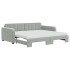 Sofá cama nido con colchón terciopelo gris claro 90x190