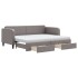 Sofá cama nido con cajones tela gris taupe 80x200