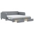 Sofá cama nido con cajones tela gris claro 100x200