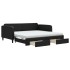 Sofá cama nido con cajones tela negro 100x200