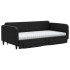 Sofá cama nido con cajones tela negro 100x200