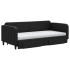 Sofá cama nido con cajones tela negro 90x190