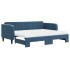 Sofá cama nido con colchón terciopelo azul 90x200